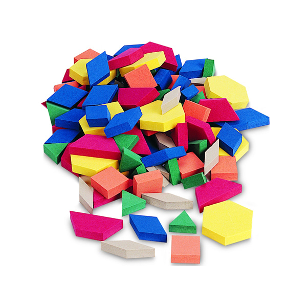 (에듀카코리아) 플라스틱 패턴 블록 (모양 조각) Plastic Pattern Blocks, 0.5cm (Set of 100)