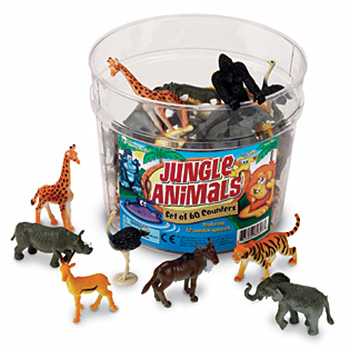 (EDU 0697) 정글 동물 수세기 교구 Jungle Animal Counters, Set of 60