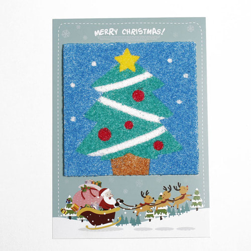 (아트드림) 크리스마스 트리 샌드아트 카드