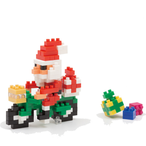 (나노블럭/크리스마스)자전거를 탄 산타클로스