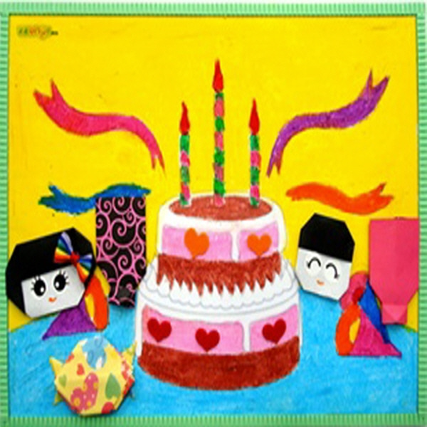 (종이접기 & 색칠공부) 생일날 맛있는 케이크를 꾸며보세요(10묶음)