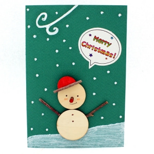 (에코키즈) 크리스마스카드만들기-눈사람