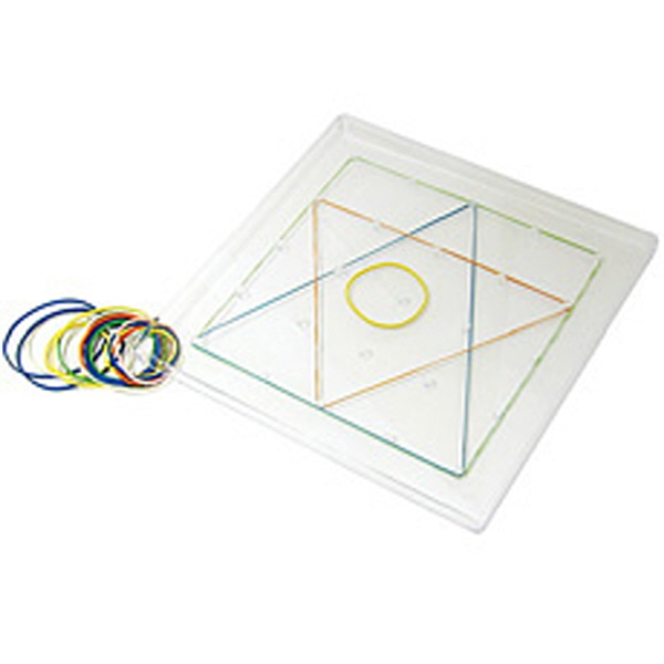 (EDUC 8512) 지오보드 투명5핀 Transparent Geoboard (5 × 5 pin, 6 inch)