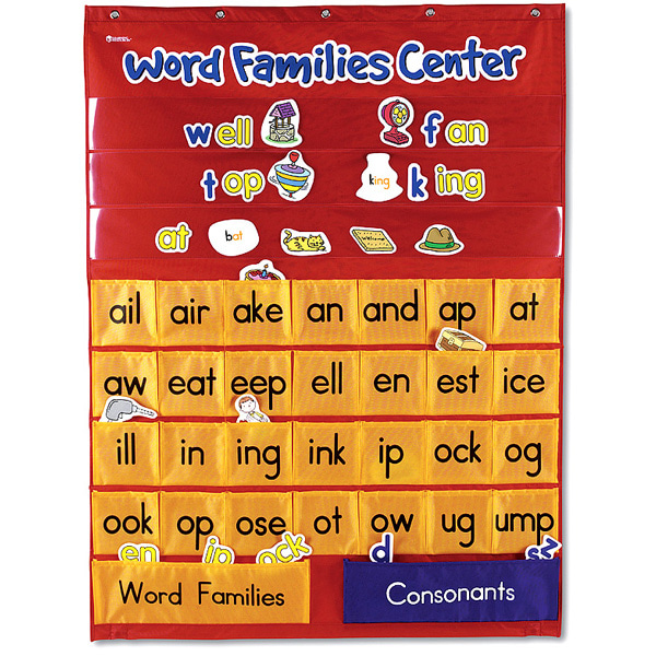 (EDU 2299) 워드패밀리 & 라임 센터 포켓차트 Word Families & Rhyming Center Pocket Chart (영어학습교구)