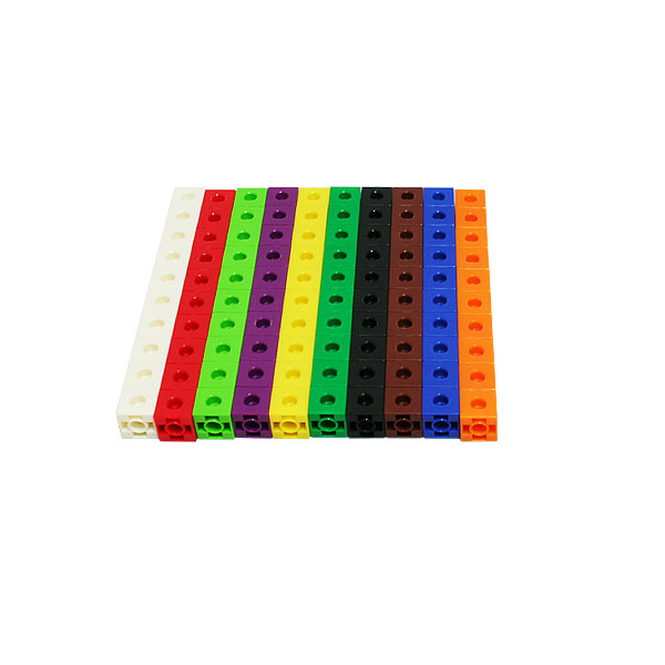 (EDUC 7135) 수연산 - 멀티 큐브 Linking Cubes (2㎝, 10 Colors, 100개)
