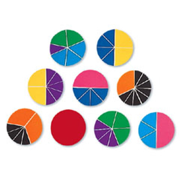(EDU 0617) 분수학습기 - 원형, 1~ 1/12 Rainbow Fraction® Deluxe Circles