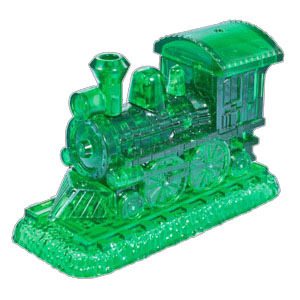 (자석나라) (3D직소퍼즐) 크리스탈퍼즐 _증기기관차-녹색(locomotiveG)